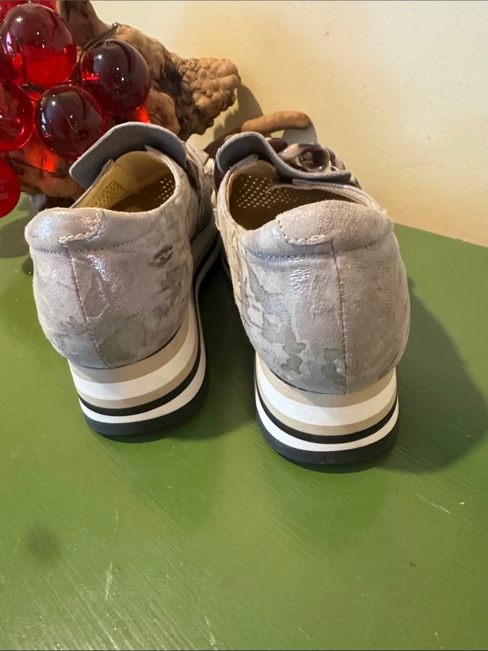 Softwaves Cadie metallic leather platform shoes made in Portugal - Picture 4 of 9